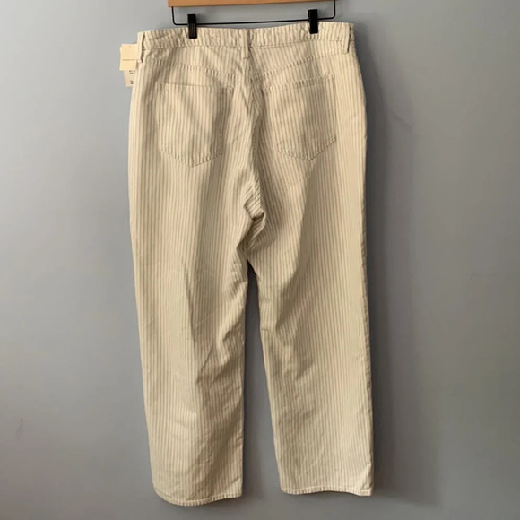 Abercrombie & Fitch size 33 16 R curve love the loose high rise jeans white blue - Picture 9 of 12